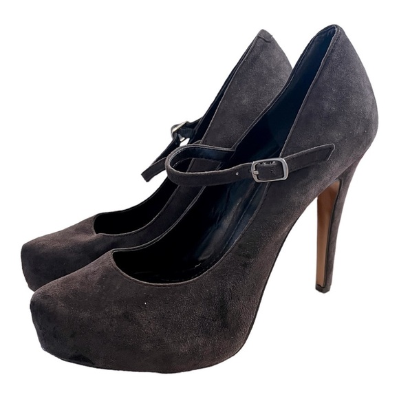 BCBG Paulie Suede heels brown size 7.5 - Picture 3 of 15